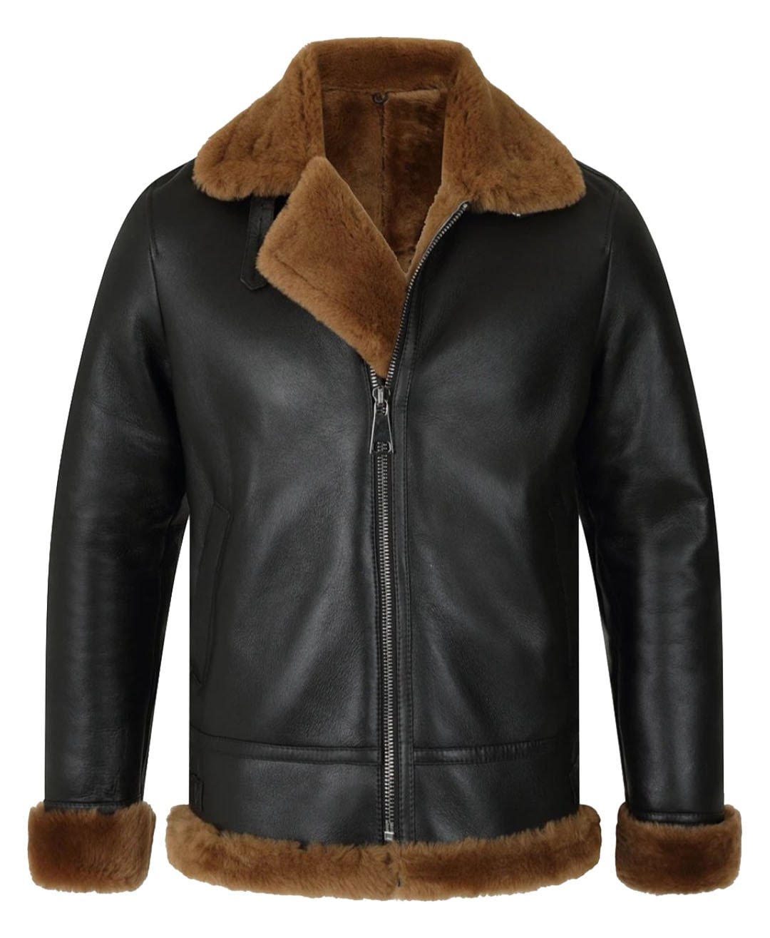 Black Shearling Moto Jacket