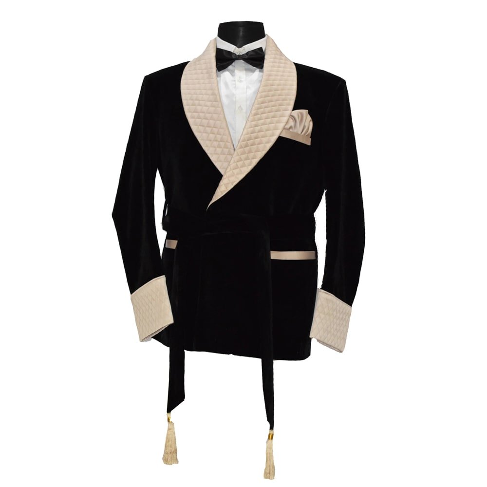 Black Velvet Smoking Jacket