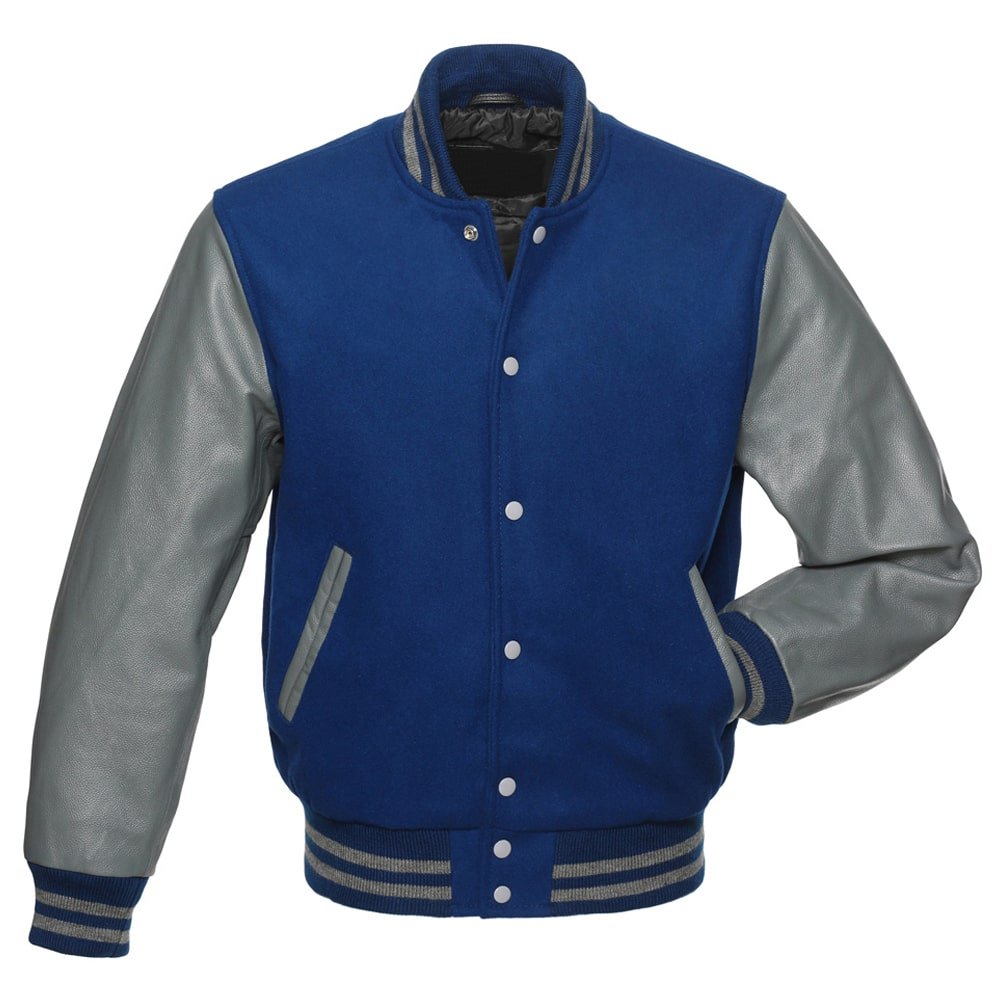 Blue And Grey Varsity Jacket