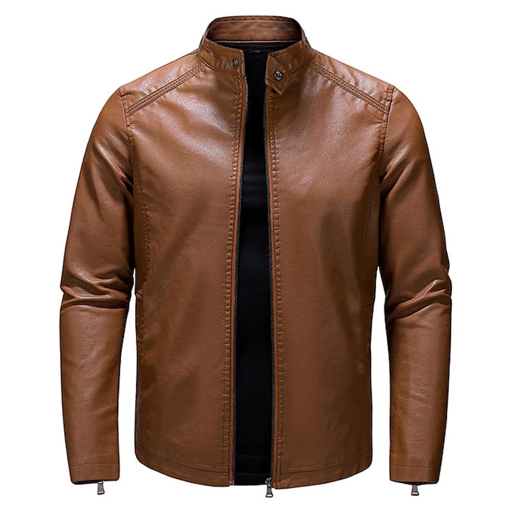 Brown Leather Jacket Men