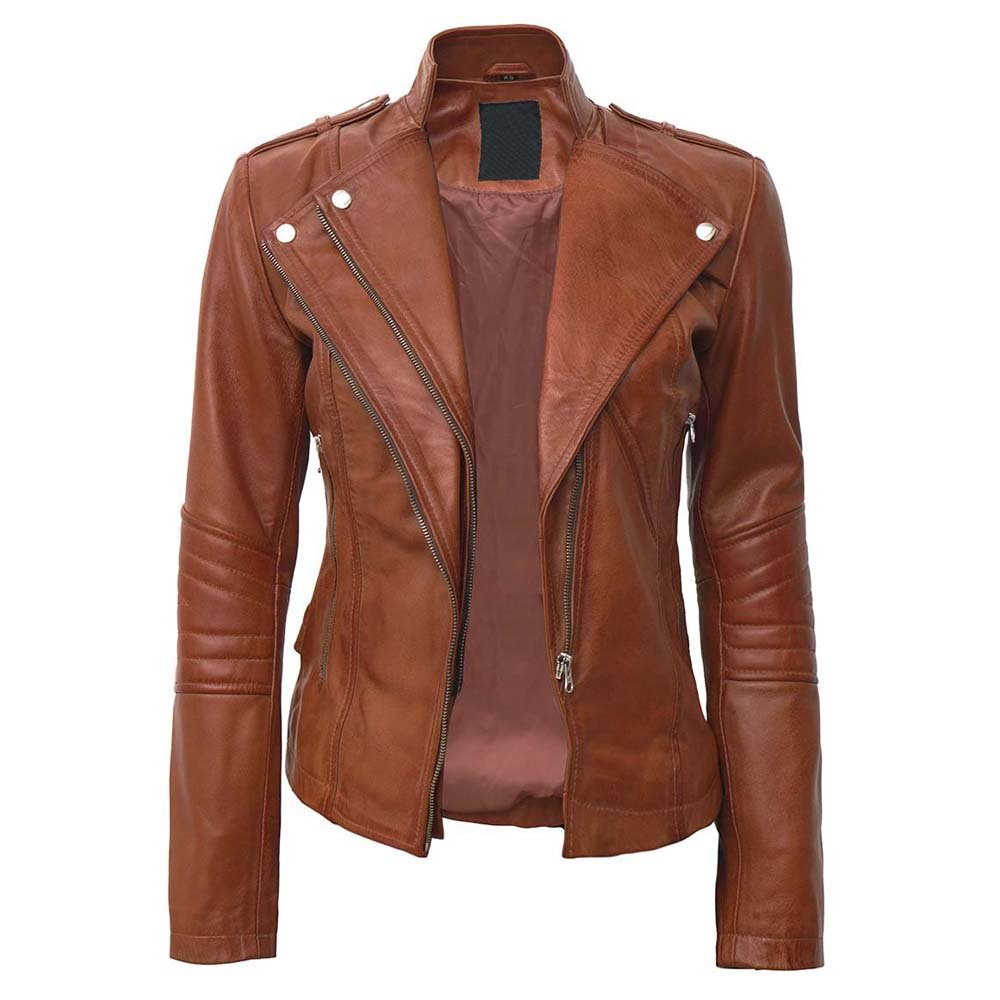 Brown Leather Jacket Women