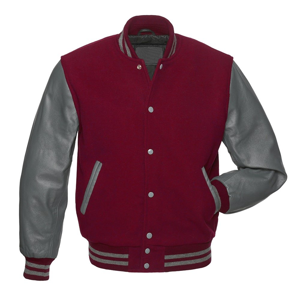 Burgundy Varsity Jacket Women's