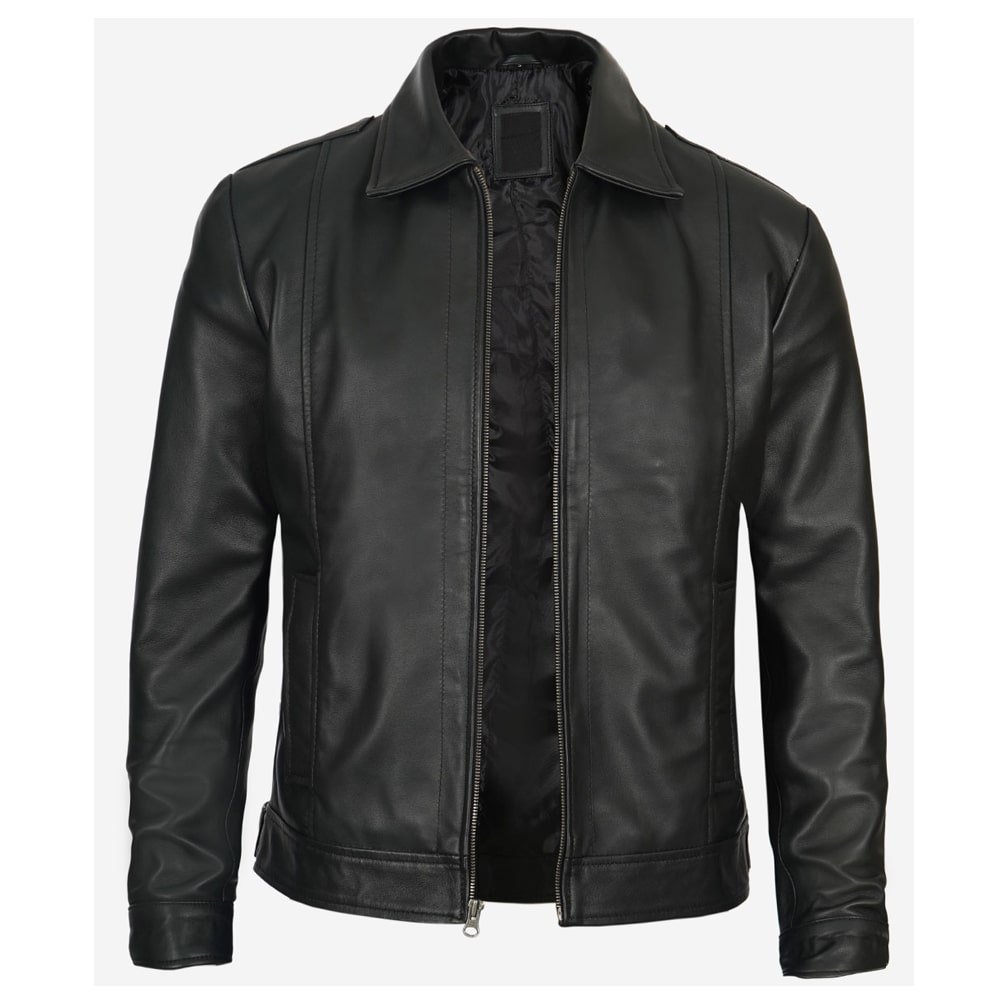 Collar Leather Jacket