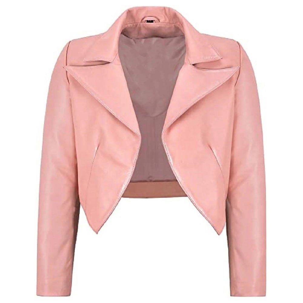 Cropped Women Leather Jacket