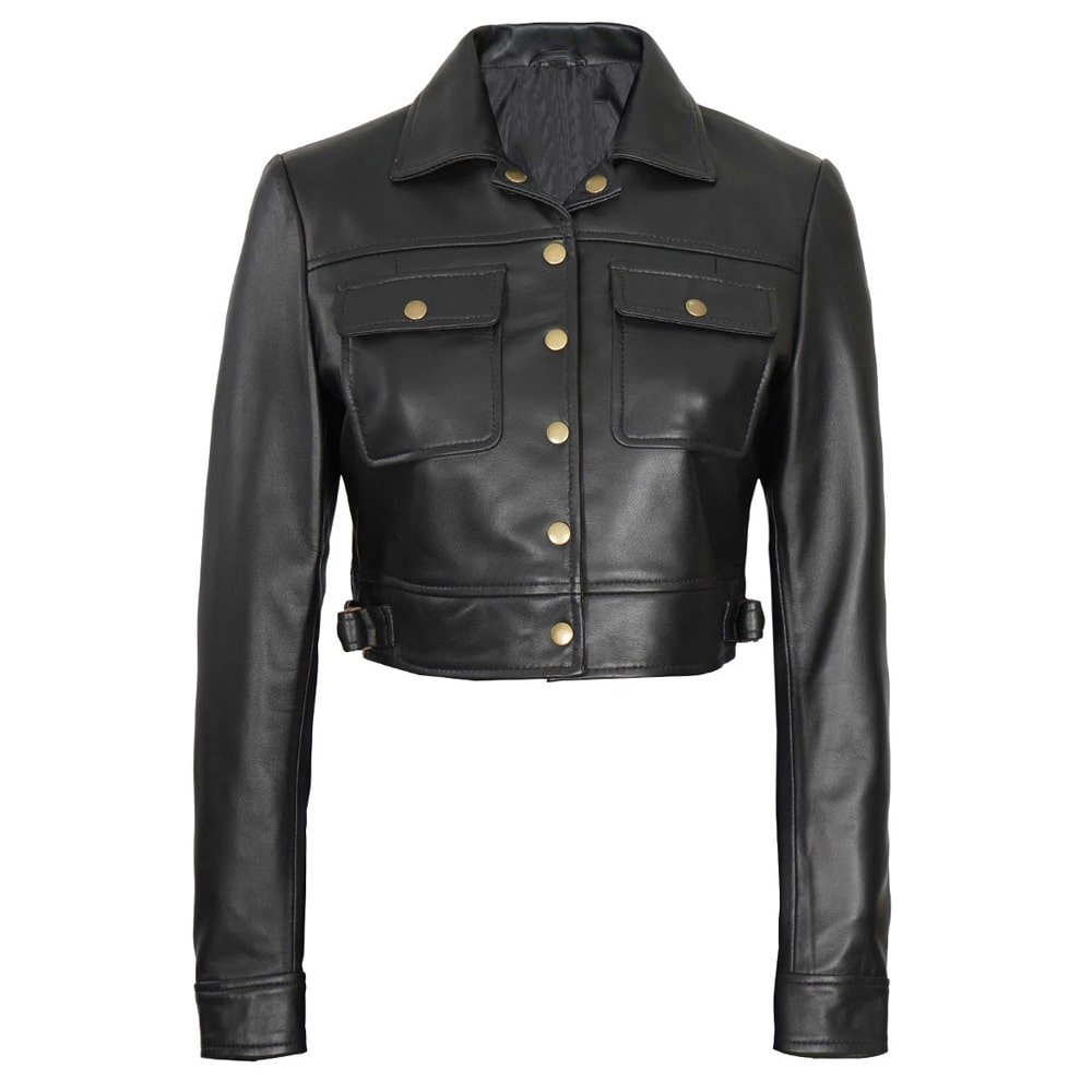 Cropped Womens Leather Jacket