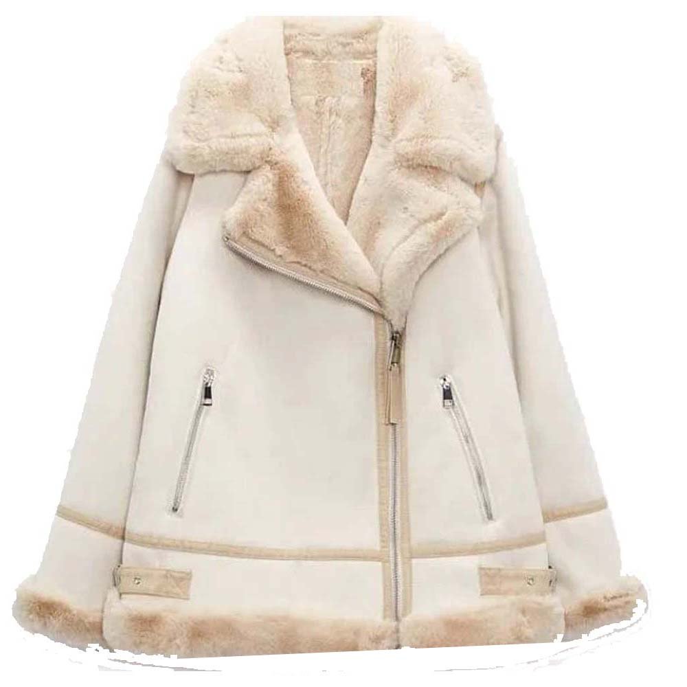 Genuine Leather Shearling Jacket Women's