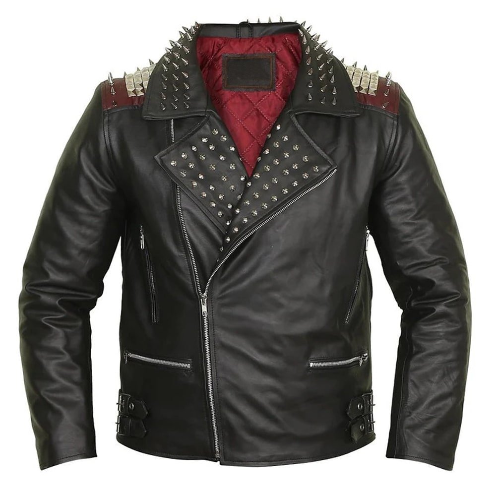 Gothic Biker Leather Jacket