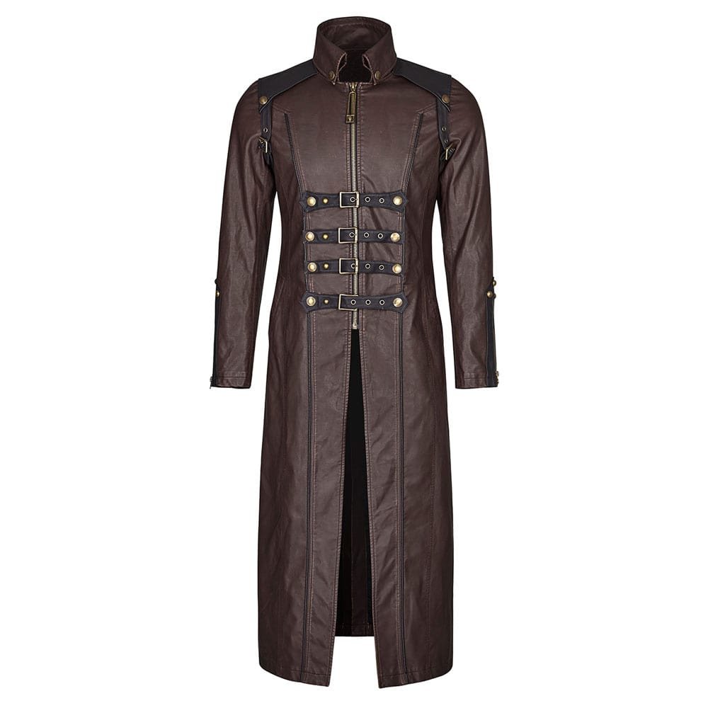 Gothic Long Leather Jacket