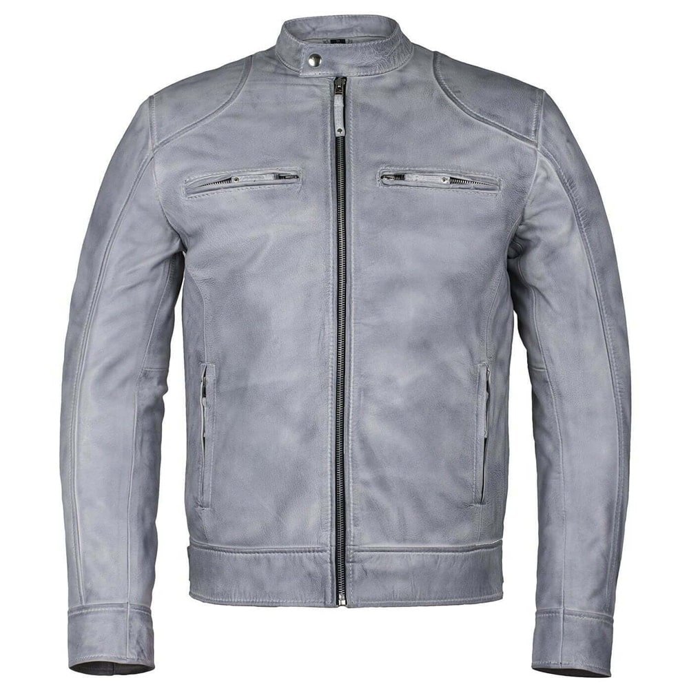 Grey Leather Jacket
