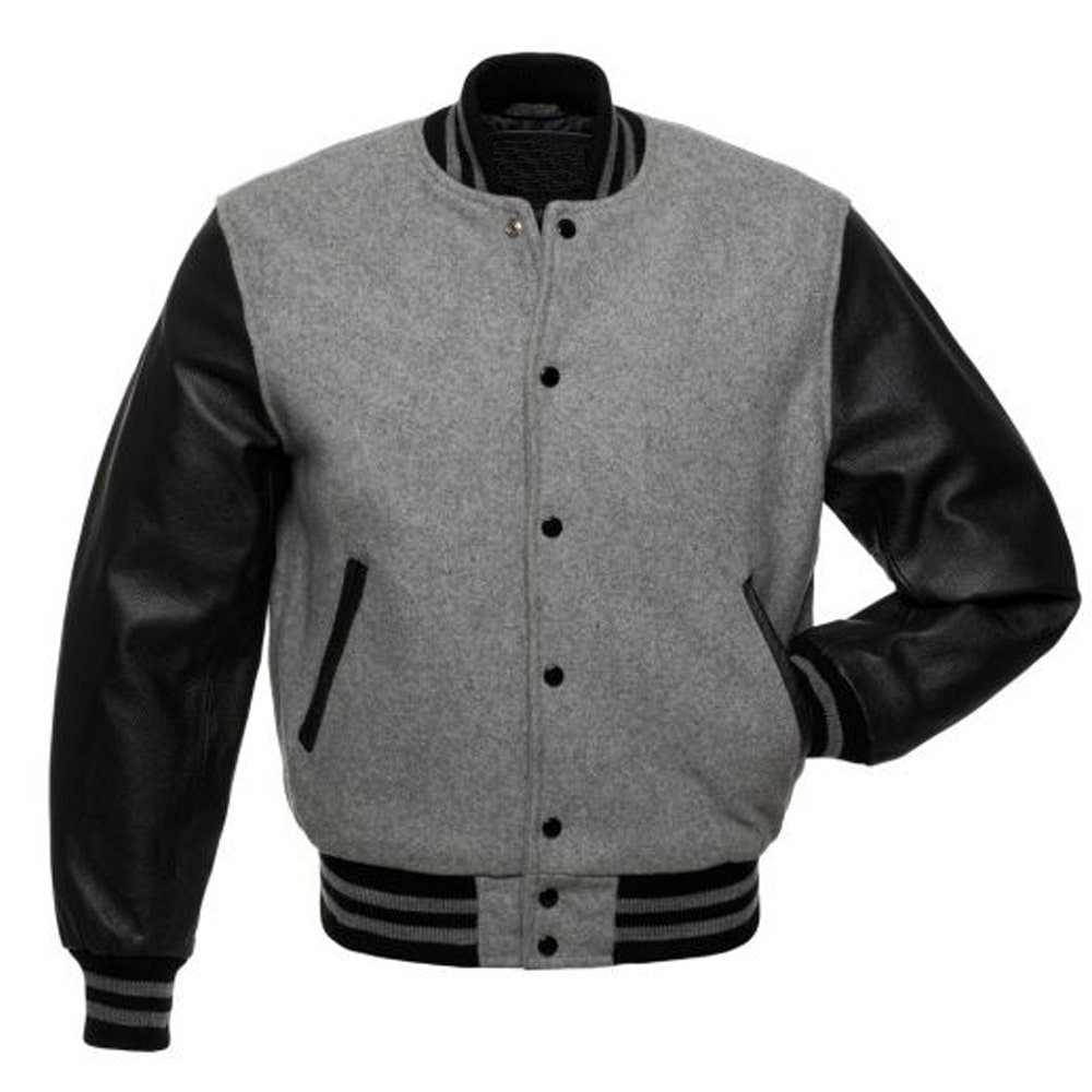 Grey Letterman Jacket