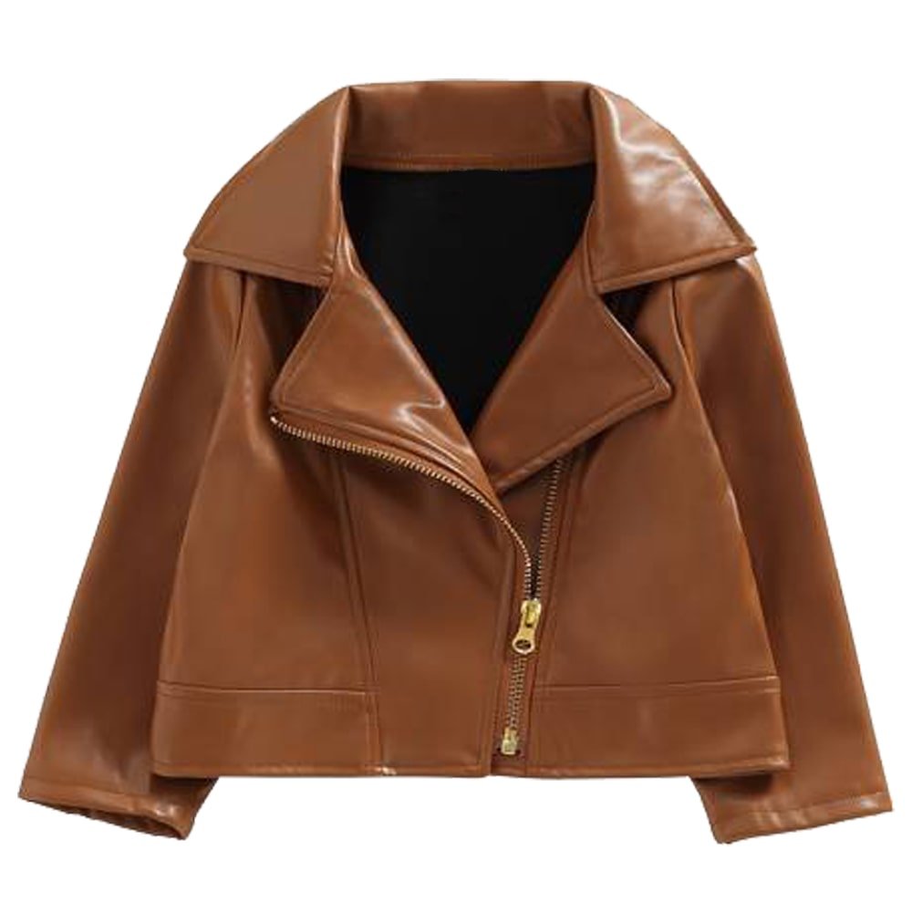 Kids Brown Leather Jacket