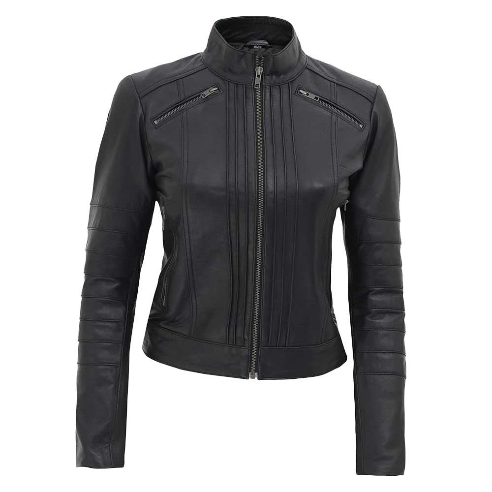 Leather Biker Jacket Woman