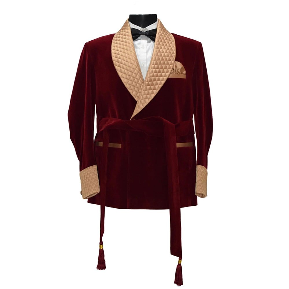 Maroon Smoking Jacket