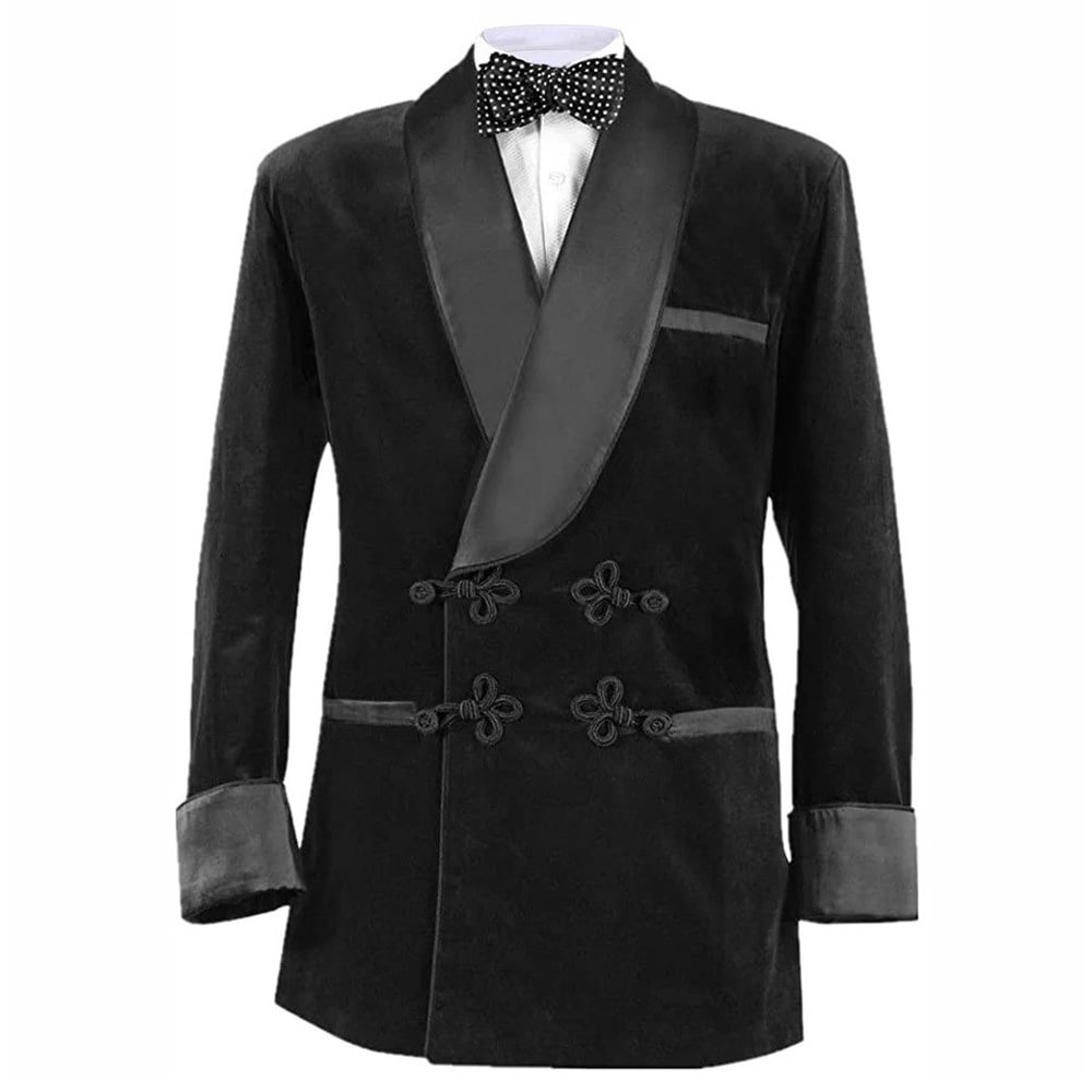 Mens Black Smoking Jacket