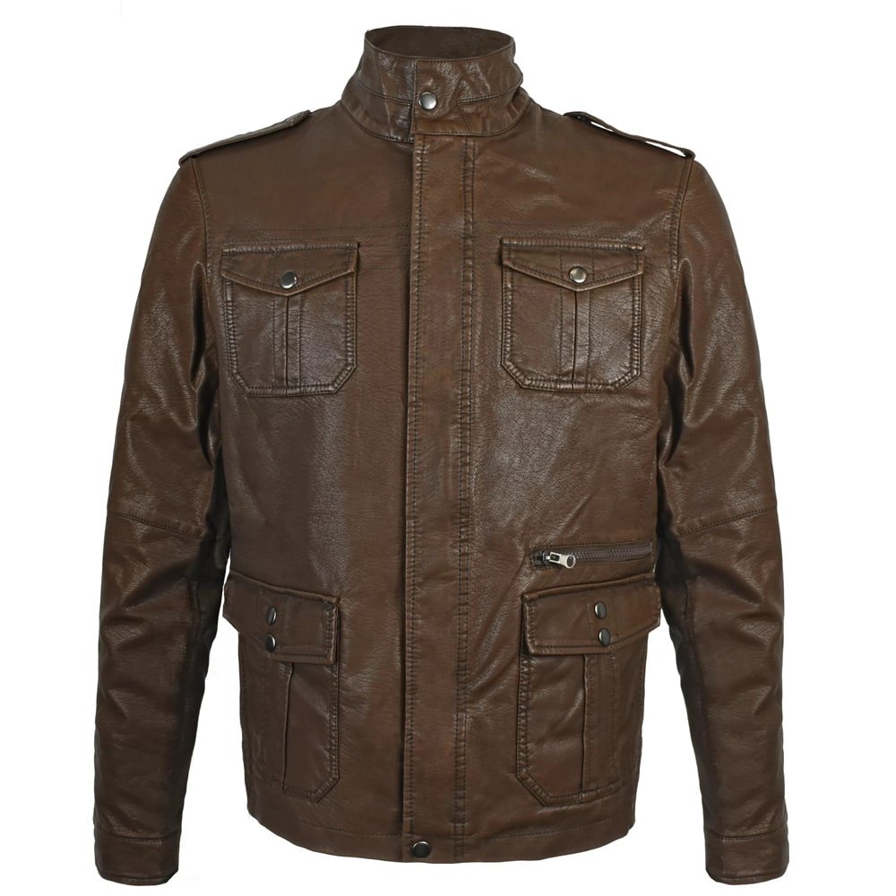 Men's Dark Brown Leather Jacket
