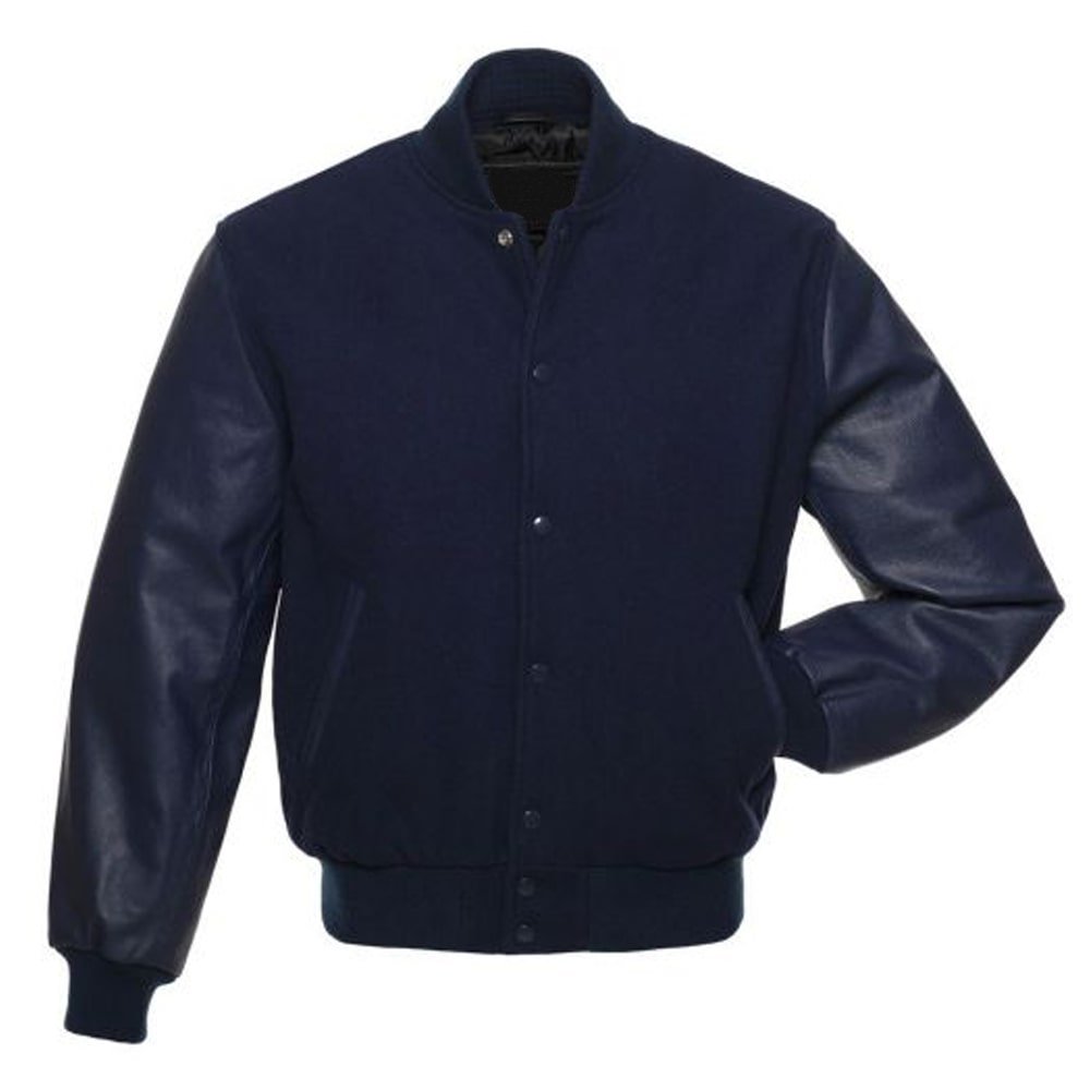 Navy Blue Letterman Jacket