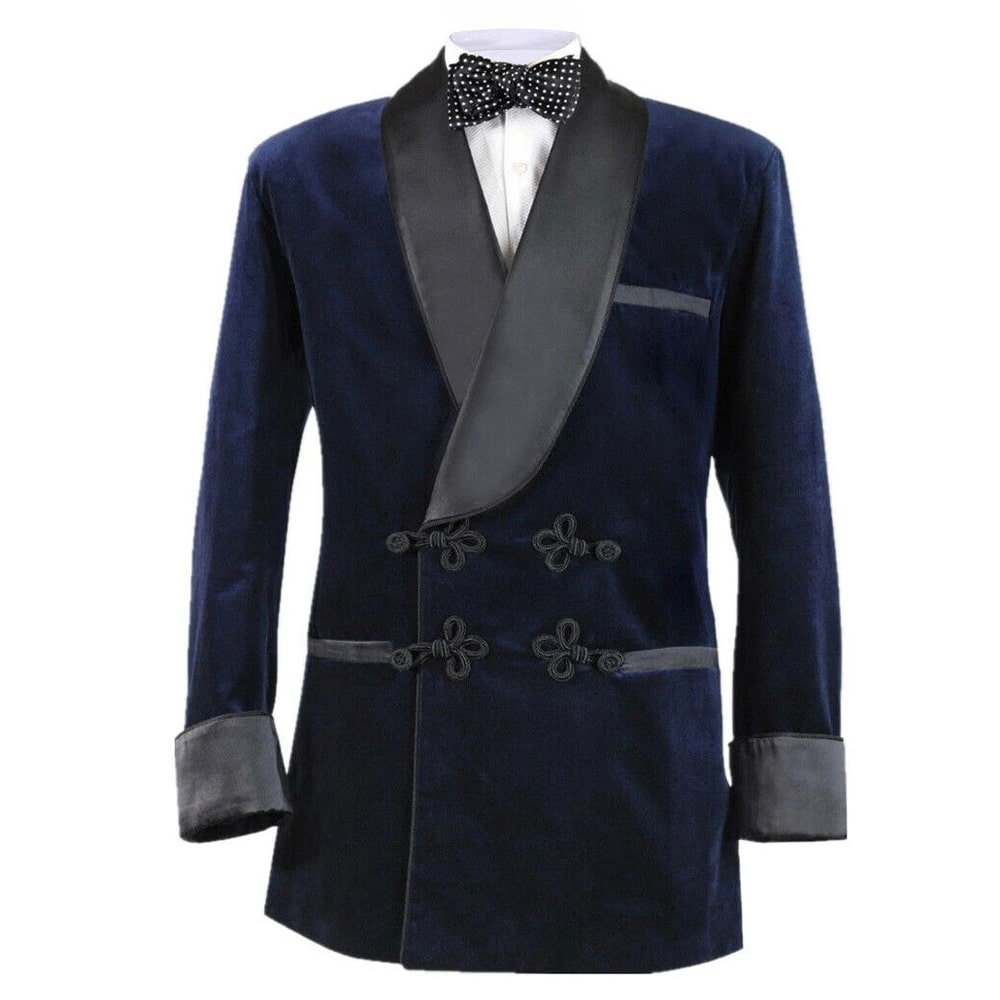 Navy Blue Smoking Jacket