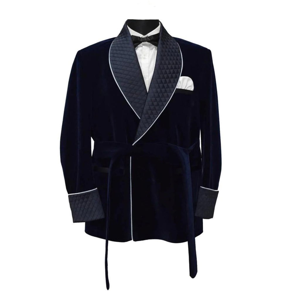 Navy Blue Velvet Jacket