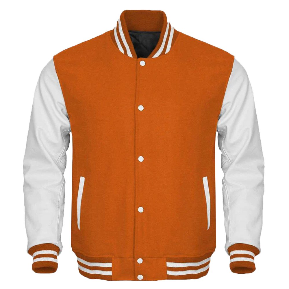 Orange Varsity Jacket Women's