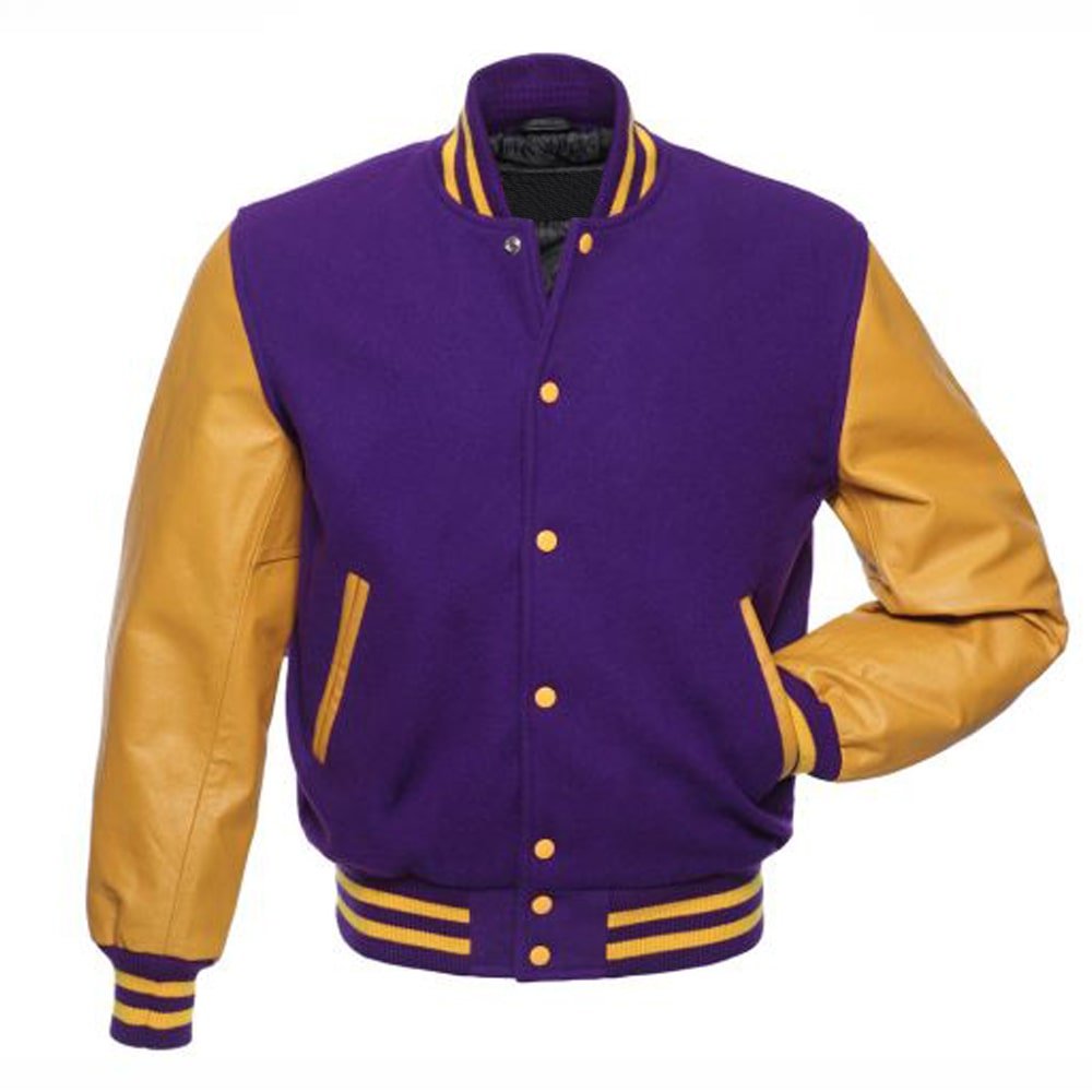 Purple And Gold Letterman Jacket