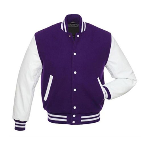 Purple And White Letterman Jacket