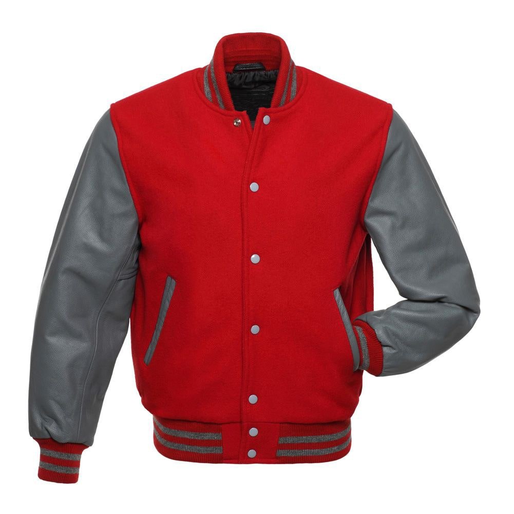 Red And Grey Varsity Jacket