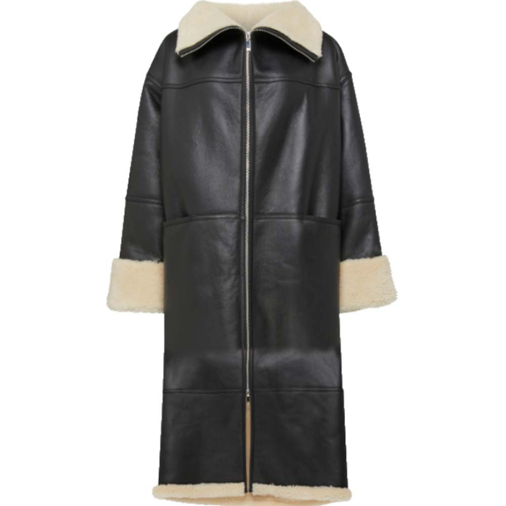 Shearling Jacket Women Long
