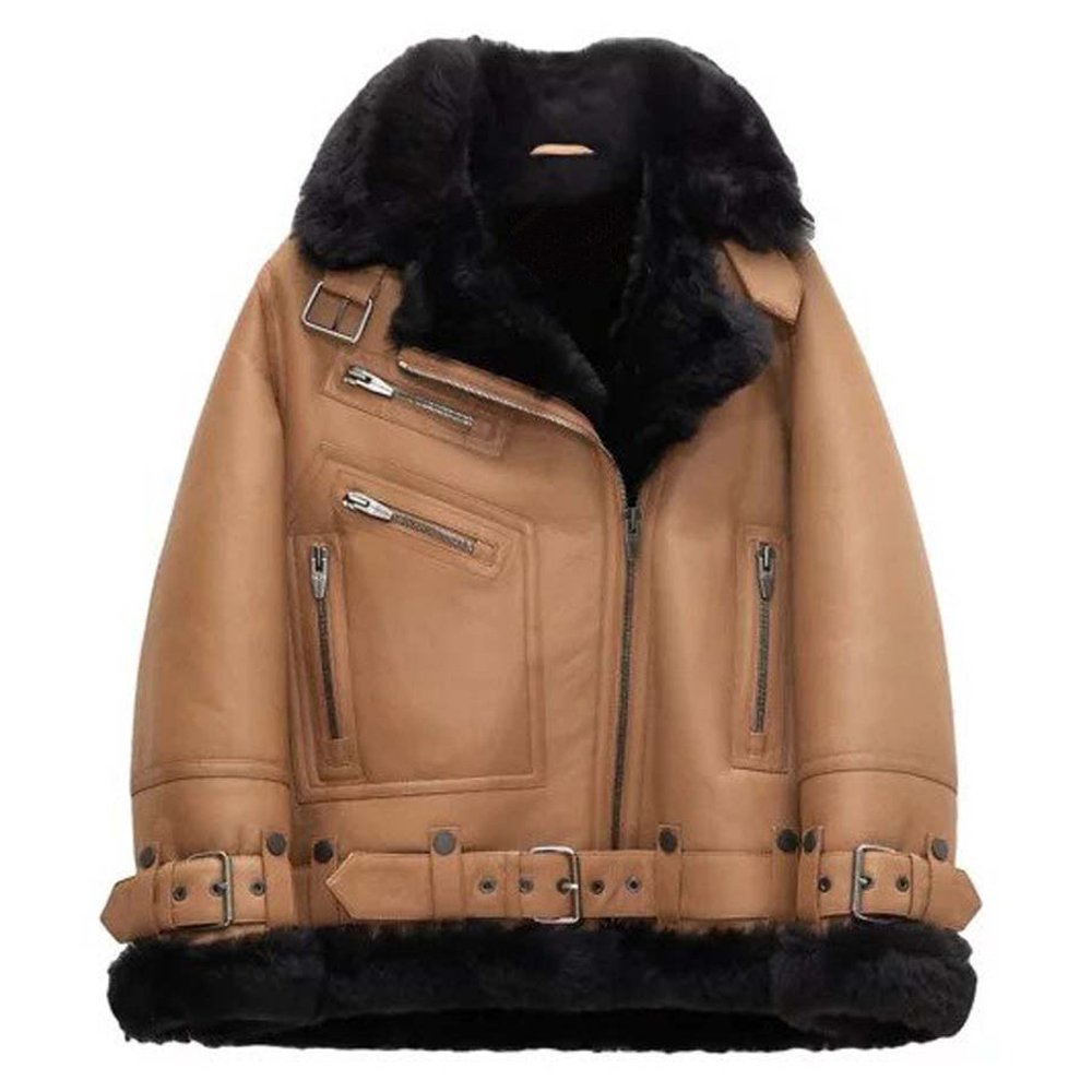 Shearling Moto Jacket Women's