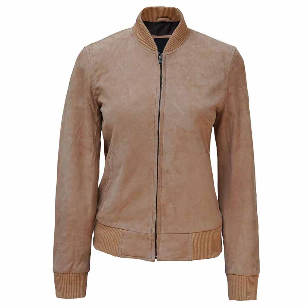 Suede Bomber Jacket Women's
