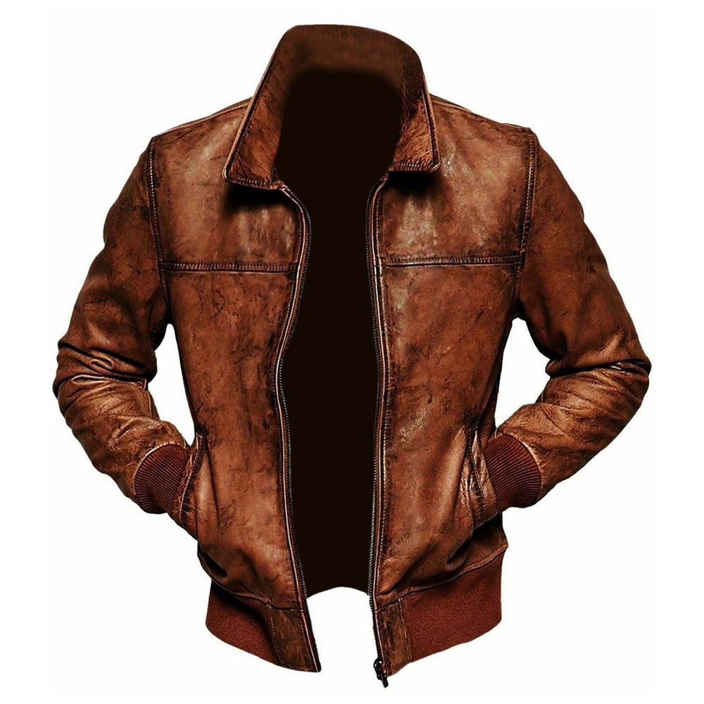 Vintage Brown Leather Jacket