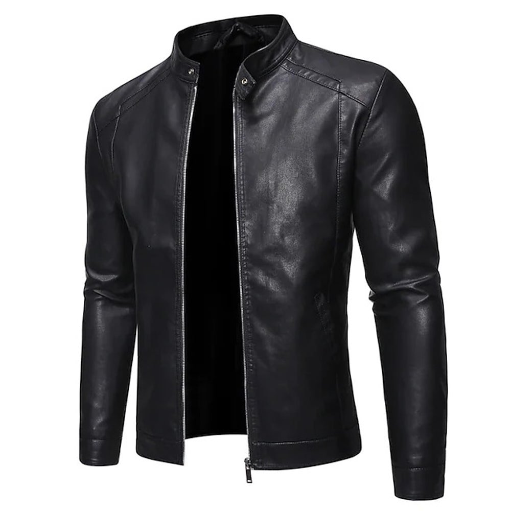 Winter Leather Jacket Men