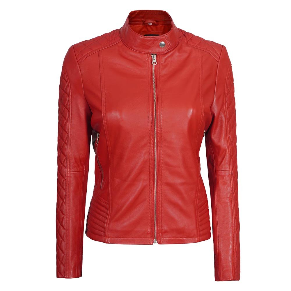 Women Motorcycle Leather Jacket