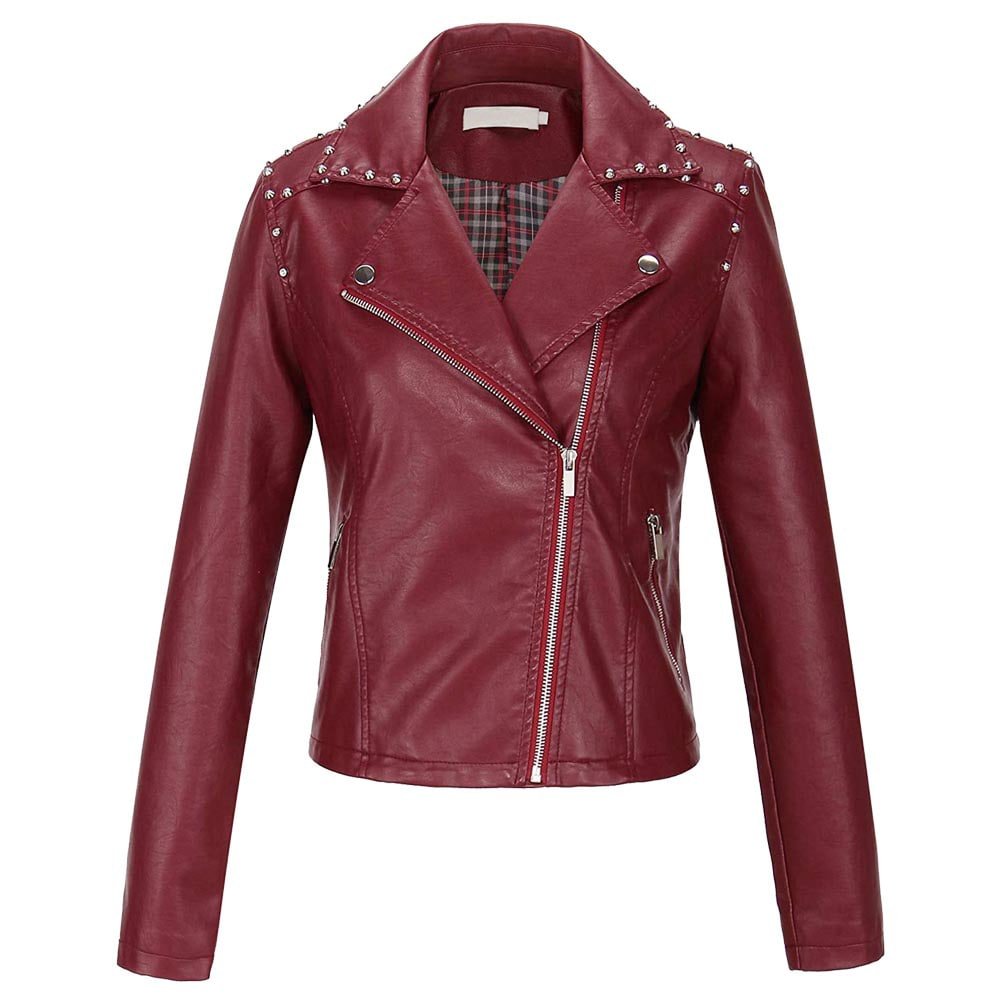Women Vegan Leather Jacket